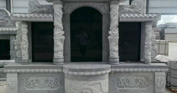三明 芝麻灰高档墓碑，土墓，可定制