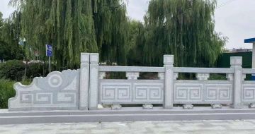 三明 芝麻灰桥栏杆、河道栏杆安装效果