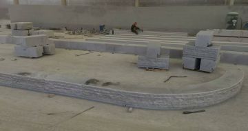 三明 芝麻白整石坐凳（光面+自然面）