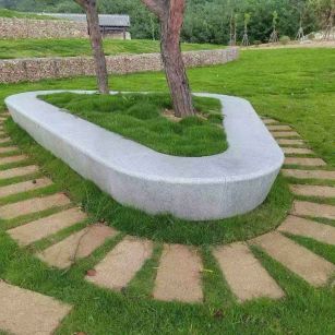 三明 芝麻白光面整石坐凳