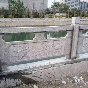 三明 芙蓉白大花桥梁、河道，石材栏杆、围栏、护栏