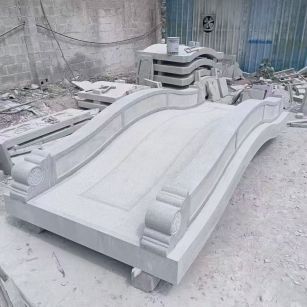 三明 芝麻灰花岗岩园林景观 小石桥