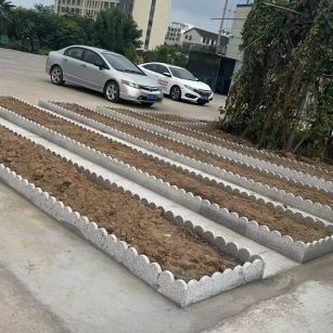 三明 花边石、花围石、花园石安装效果