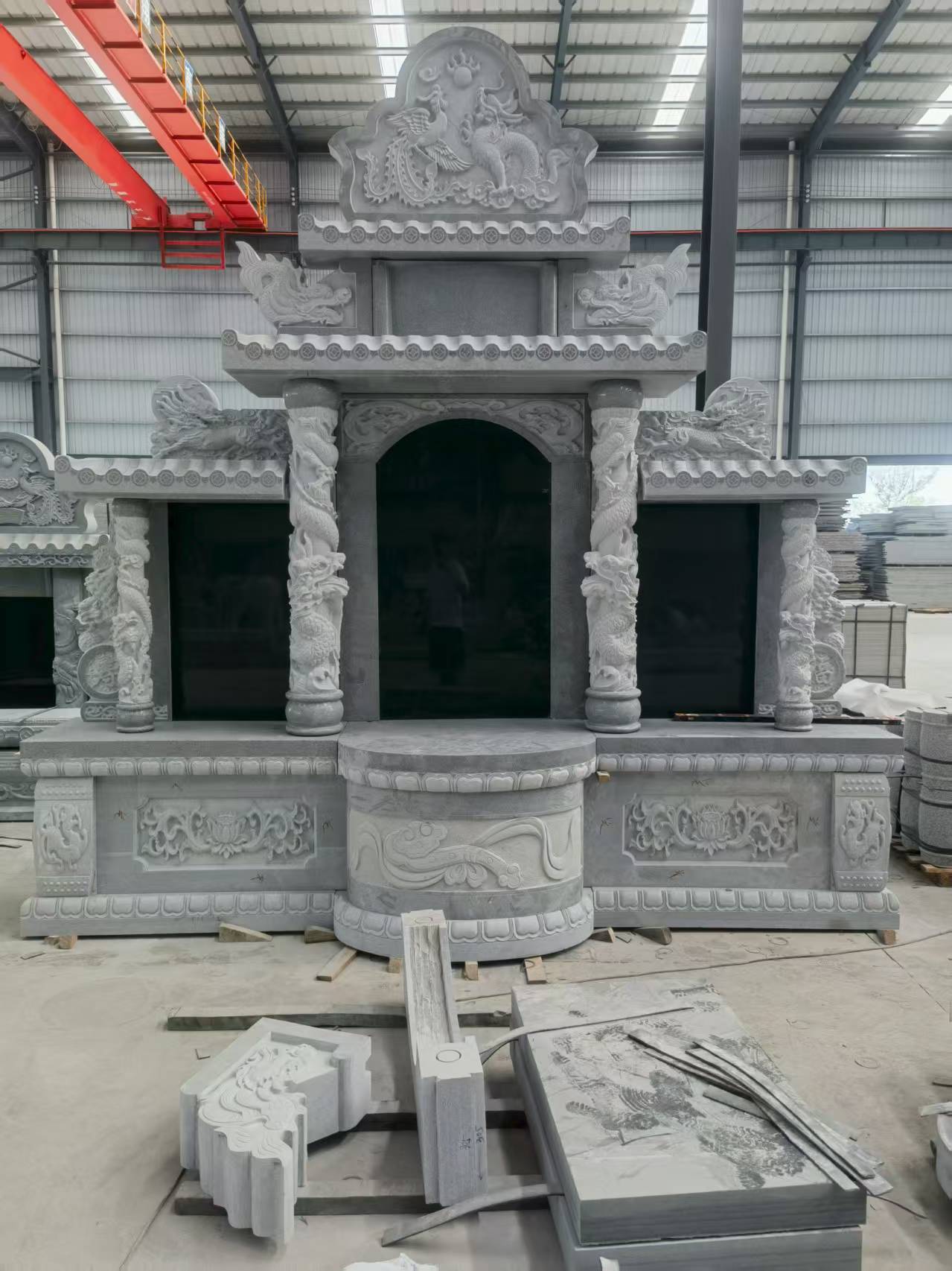 三明 芝麻灰高档墓碑，土墓，可定制