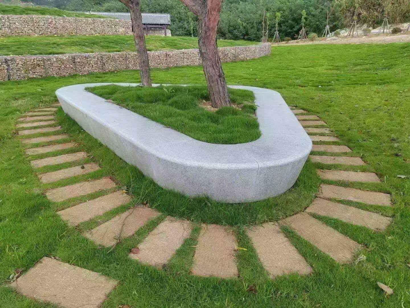 三明 芝麻白光面整石坐凳