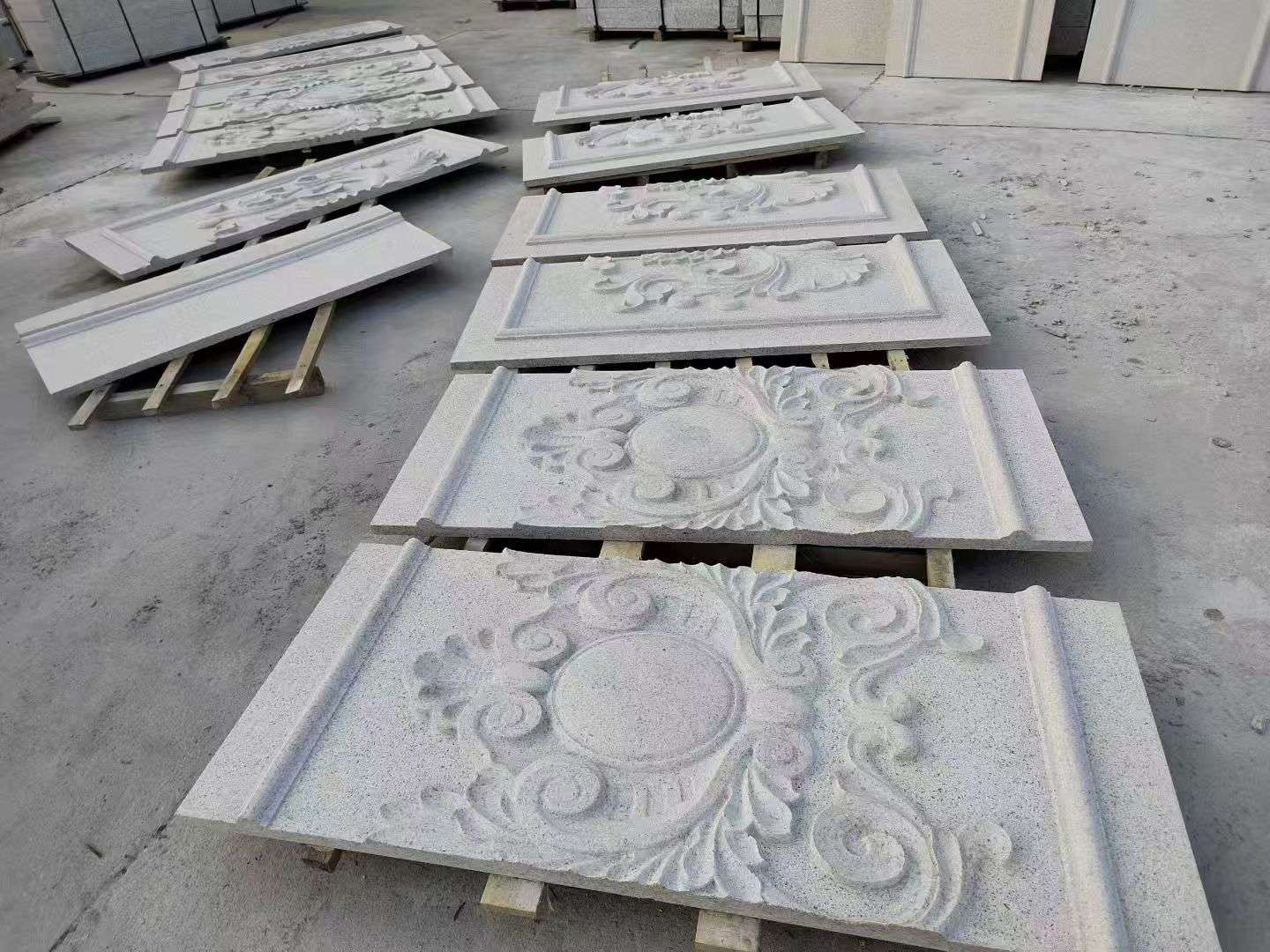 三明 芝麻白干挂雕花板