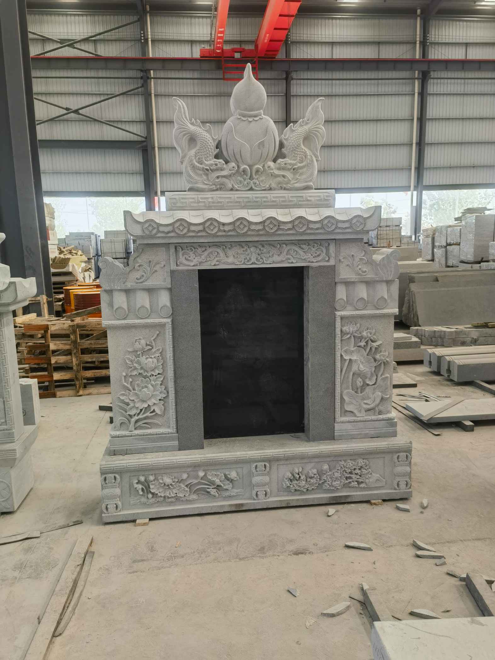 三明 芝麻灰高档墓碑、土墓，一套也支持定做