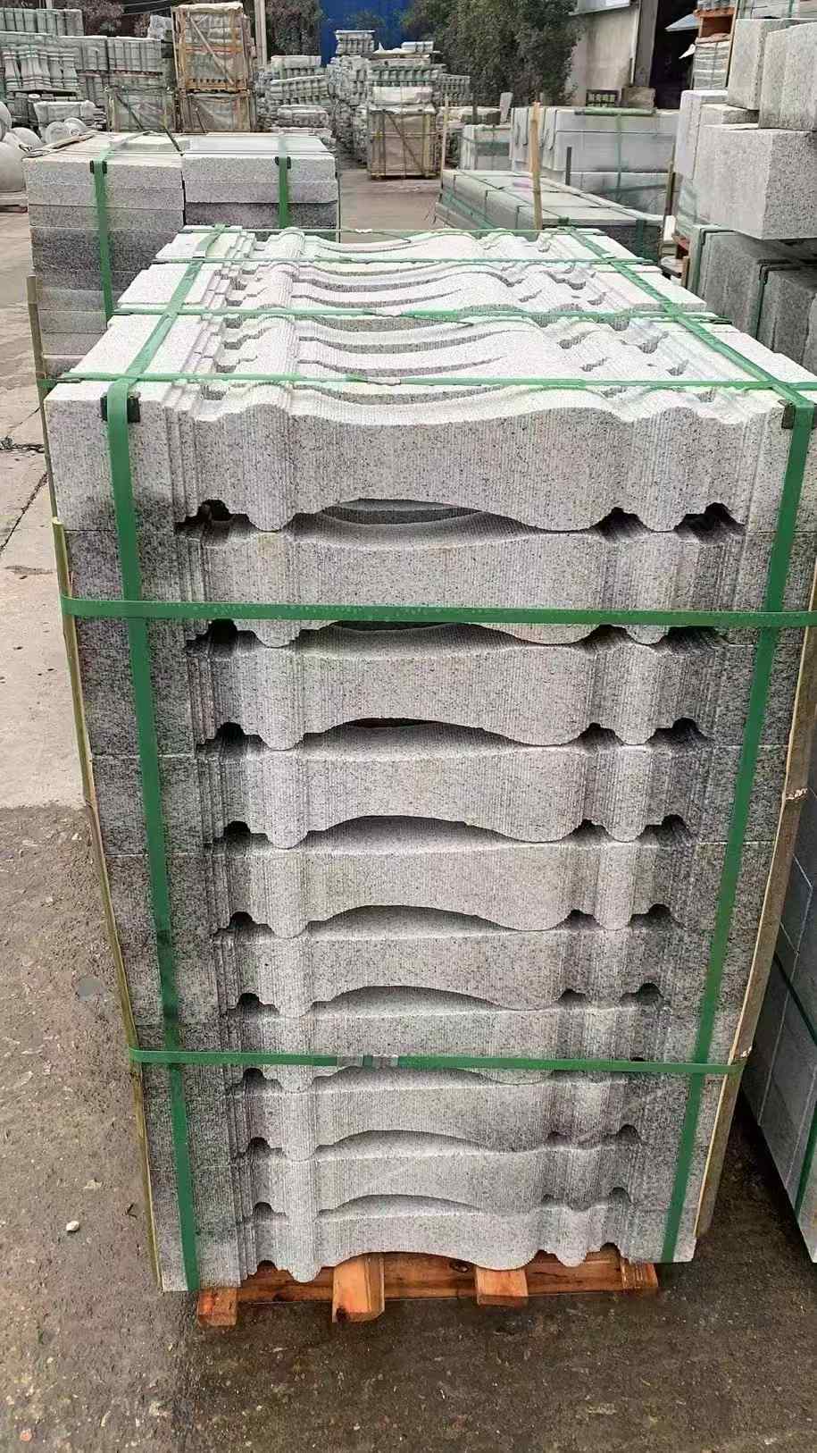 三明 芝麻白方形拉丝面，栏杆花瓶柱