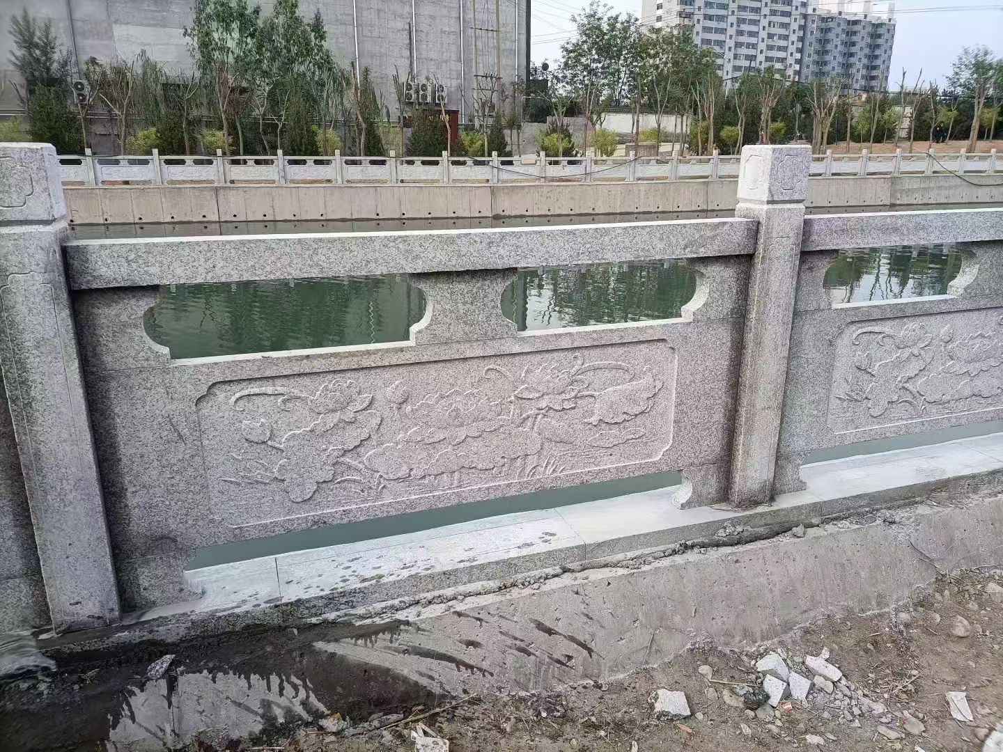 三明 芙蓉白大花桥梁、河道，石材栏杆、围栏、护栏