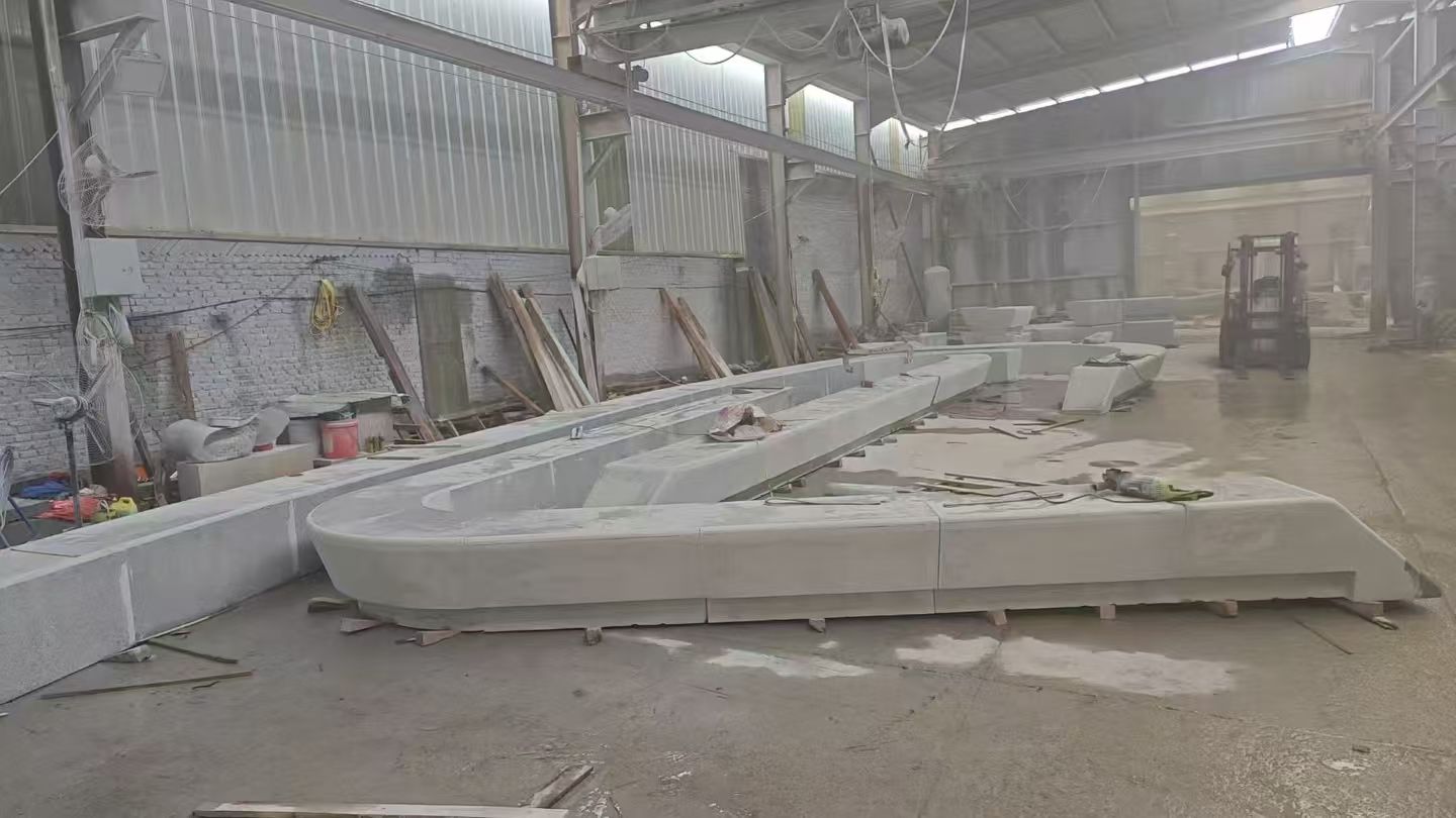 三明 花岗岩整石坐凳拼装